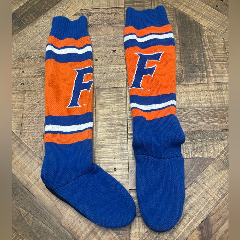 Florida Gators blue and orange slipper socks